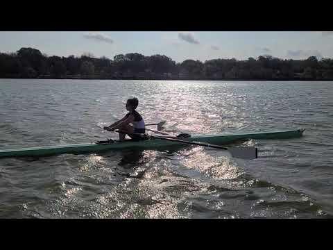 Video of 1x rowing, less ideal conditions 