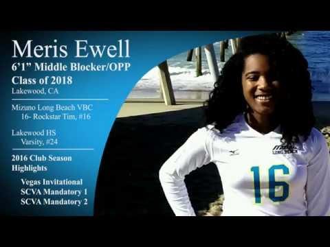 Video of Meris Ewell #16 - 6’1” Middle Blocker/OPP: Vegas, Mandatory 1&2