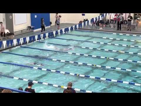 Video of Sydney McSweeney 100 freestyle 1/28/23 lane 4 time: 57.78