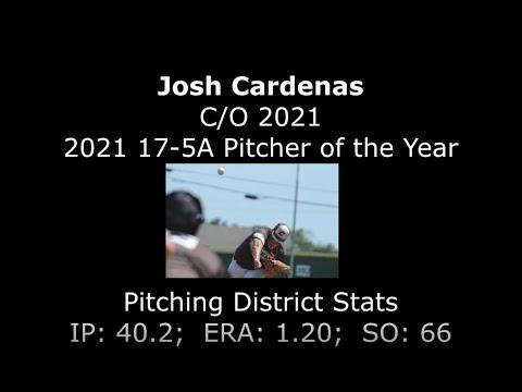 Video of Josh Cardenas- 2021 Highlights (17-5A Pitcher of the Year)