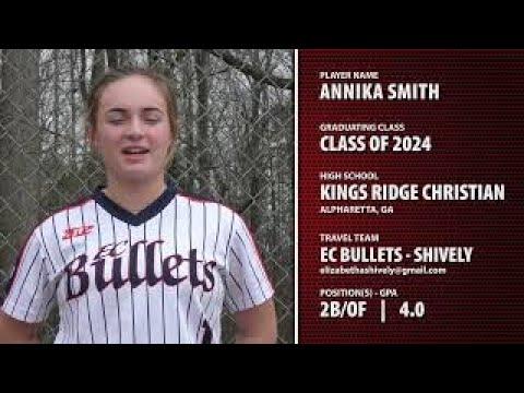 Video of Annika Smith recruiting video 