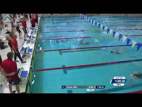 Video of Mia Tomic 200 Backstroke (lane 4)