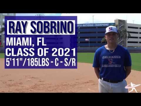 Video of Ray Sobrino switch hitting catcher 2021