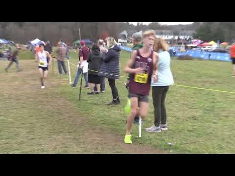 Video of Framingham's Burgess 14:38 9 & Westford Academy's Bergeron 14:43 8 "SMASH" State XC Record at Wrenth