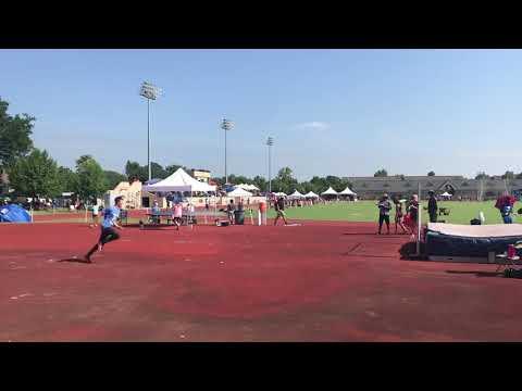 Video of Ben Schneider, 6/29/2019, 16 yrs old, 1st Place High Jump - 6’6”. AAU Junior Olympics Regional Qualifier. Tulsa, OK