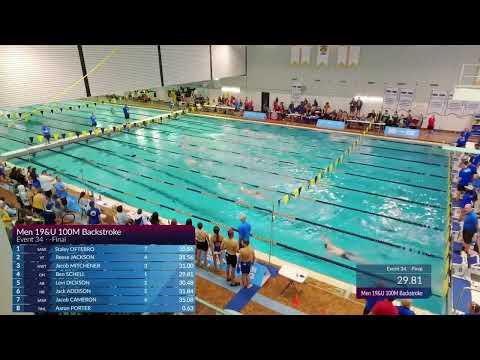 Video of Ben Schell 100m backstroke July 20, 2023