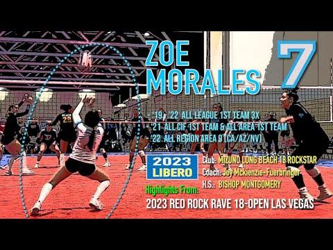 Video of Zoe Morales 2023 Libero - 18-Open Red Rk Rave Mar ‘23 