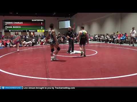 Video of 145 Lbs Quarterfinal - Frank Bianco, NC Vs Yannis Charles, SC C524: Went up in weight and wrestled against the 12th ranked kid in the country and he is a New Jersey state finalist.