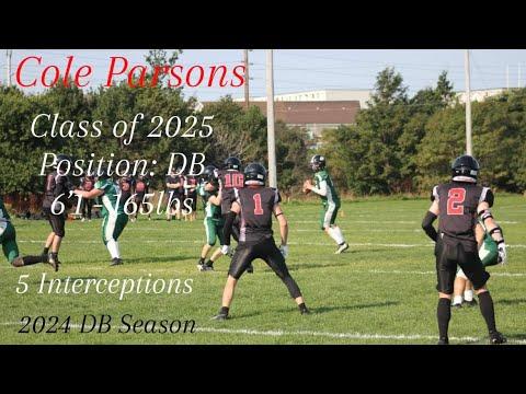 Video of Cole Parsons 2024 U18 DB Highlights