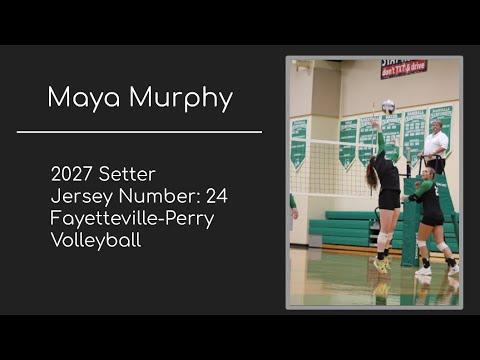 Video of Maya Murphy- 2024 Fayetteville-Perry Volleyball Highlights 