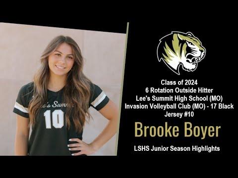 Video of Brooke Boyer - 2024 - 6 Rotation Outside Hitter - Lees Summit High School Junior Season Highlights