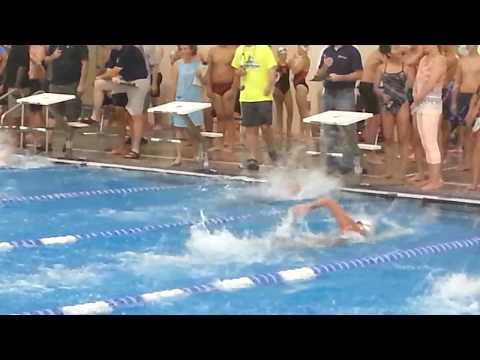 Video of 100 Free - 59.23 (black & gold suit)