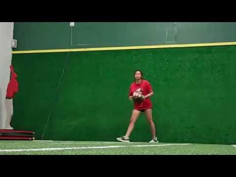 Video of Maya Estrera Fielding Drills 4.2020