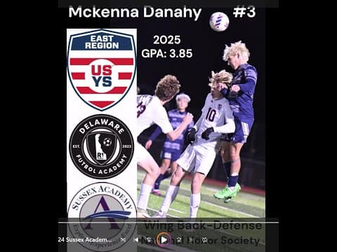 Video of Mckenna Danahy DEFENSE HIGHLIGHTS 2024 Sussex Academy HS