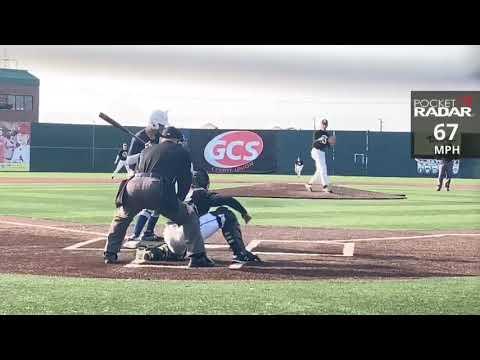 Video of Pitching relief with 87 mph fastball