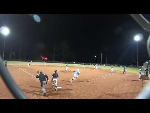 Video of Over the score board home run