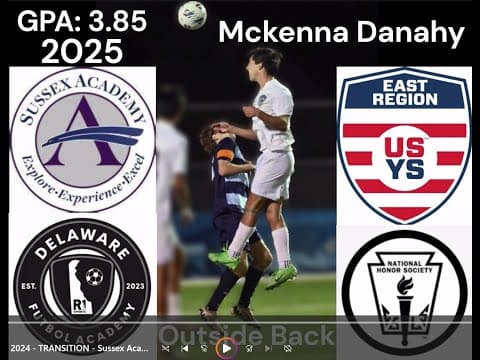 Video of Mckenna Danahy TRANSITION ATTACK HIGHLIGHTS 2024 Sussex Academy HS