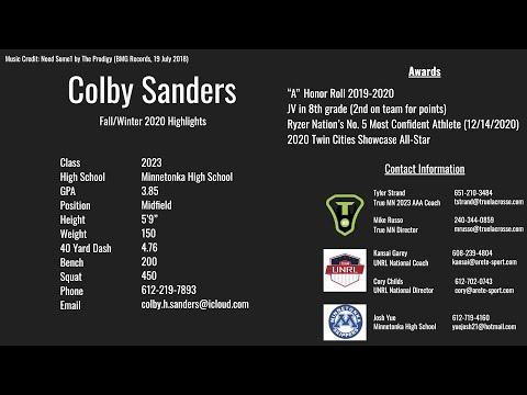 Video of Colby Sanders 2023 Spring/Summer 2021 Highlight Reel