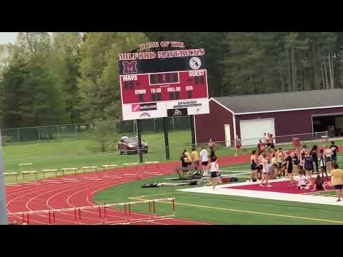 Video of MHSAA LP Region 08-1 - 300h -1st place - 37.43-Ln 4 red shorts-white & grey tank