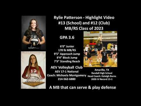 Video of Rylie Patterson, MB/RS, 6', Class '23 Sophomore HS Highligt