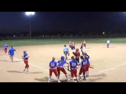 Video of Kelsie over the fence home run 10/10/15