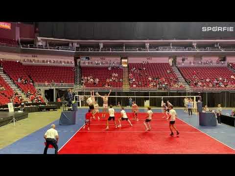 Video of Sam Morreale 2025 outside hitter summer highlights 