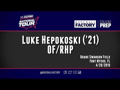 Video of Luke Hepokoski Class of 2021 Baseball Factory