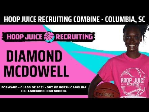 Video of Diamond McDowell - Forward - Class of 2021 - Hoop Juice Recruiting Combine - Columbia, SC - 7/18/20