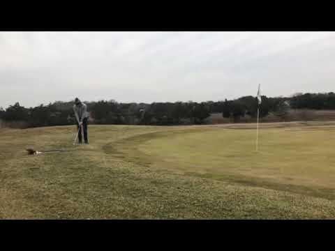 Video of PJ downhill chip to save par