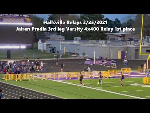 Video of Hallsville Relays 4x400 Relay, 3rd leg Jairen Pradia 3/25/2021