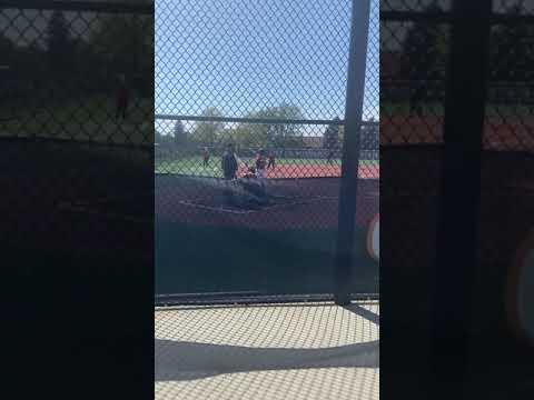 Video of Ground rule double over fence - 2 RBI