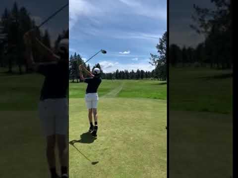 Video of Driver on hole 1 at Meadows in Sunriver, OR