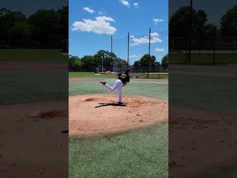 Video of close up pitching