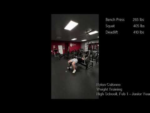 Video of Weight training - winter, junior year of high school