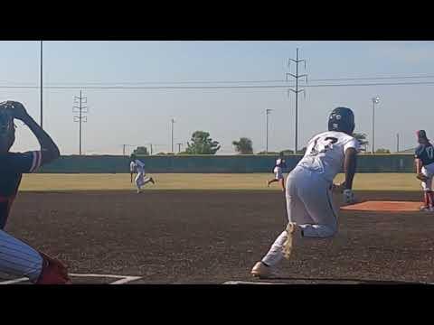 Video of Great throw from deep center field stopping runner from scoring