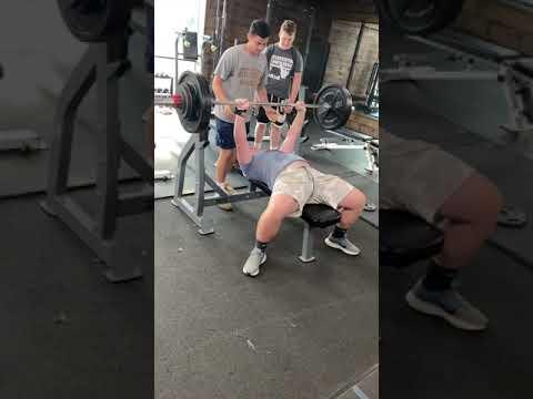 Video of 1 Rep Max Bench Press (300 lbs) (7/5/2021)