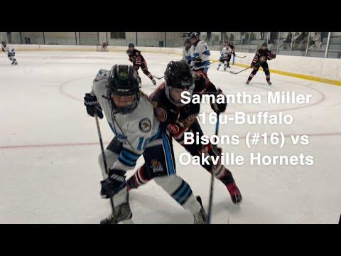 Video of Samantha Miller 16U Buffalo Bisons (#16) vs Oakville Hornets- Game highlights 10/21/23