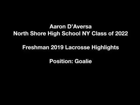 Video of Aaron D’Aversa freshman varsity goalie highlights