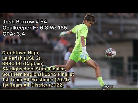 Video of Soccer Highlights - Josh Barrow Goalkeeper Class of 2024