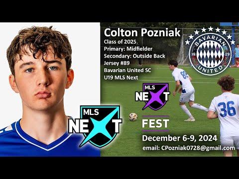 Video of Colton Pozniak -2025 Midfielder - U19 MLS Next - 2024 MLS Next Fest Highlights