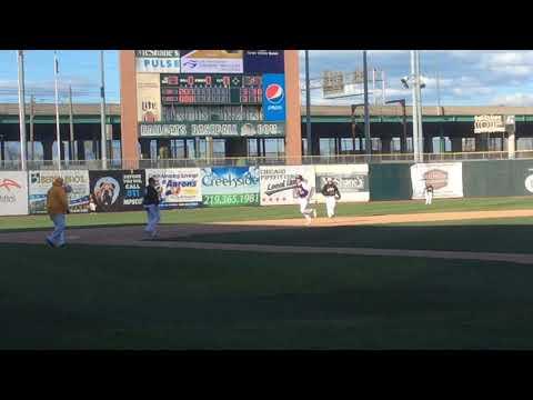 Video of Mason Theriault's Railcats Stadium Homer