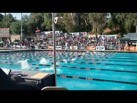 Video of Swimming a 54.84 at cif finals 