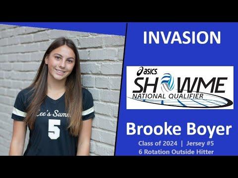 Video of Brooke Boyer - 2024 - 6 Rotation Outside Hitter - Invasion VBC - 2022 ASICS SHOW ME Tournament Highlights