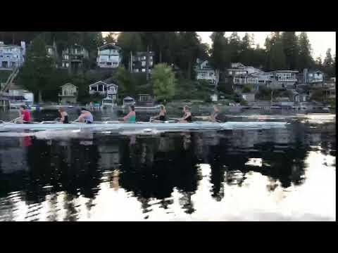 Video of 02 Emma (in green, 4 seat) rowing on Lake Sammamish 9/24/19