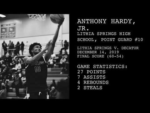 Video of Anthony Hardy’s Three Game Highlights 