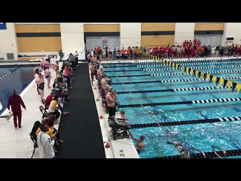 Video of 2020 100 yd Breast 2nd place (Lane 3 white cap)