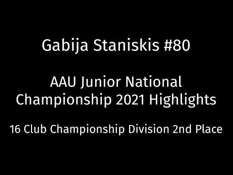 Video of Gabija Staniskis AAU Junior National Championship 2021 Highlights