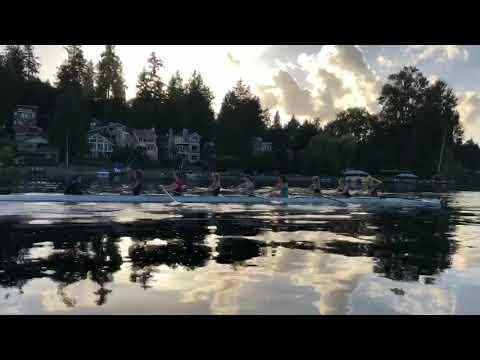 Video of 01 Emma (in green, 4 seat) rowing on Lake Sammamish 9/24/19