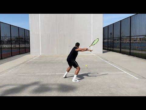 Video of Tennisdude1212 practice session with wall!