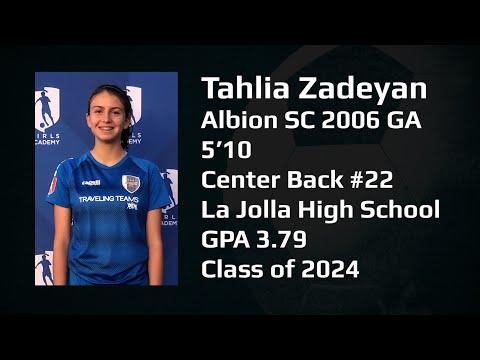 Video of Tahlia Zadeyan Highlight Video